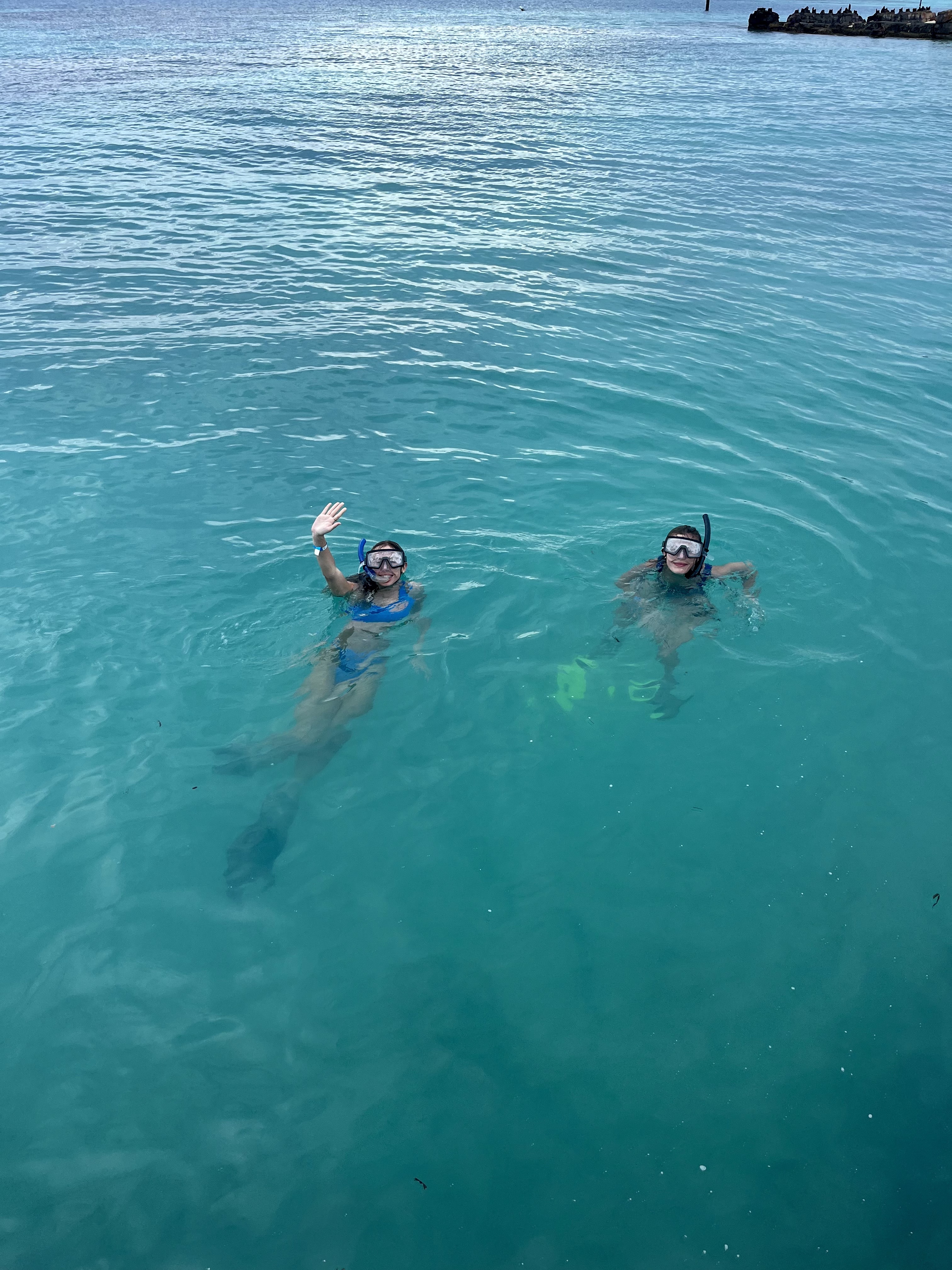 Girls snorkeling in Dry Tortugas National Park.